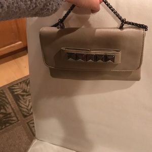 NWOT FOREVER 21 Taupe studded clutch